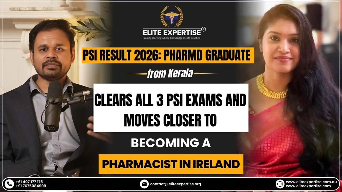 PSI Result ‌2026: PharmD ‌Graduate from Kerala ‌Clears All 3 PSI Exams ‌and Moves Closer‌ to Becoming a Pharmacist‌ in Ireland