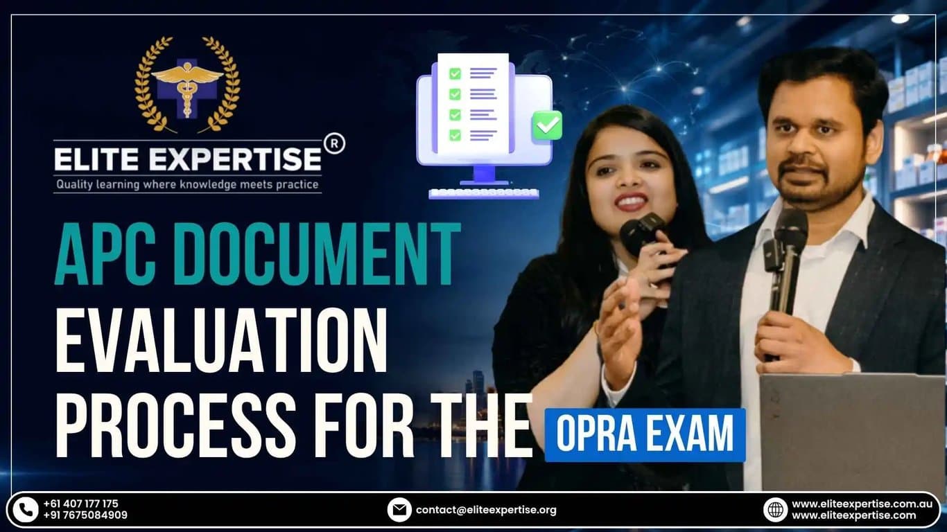 APC document evaluation process for the OPRA exam 