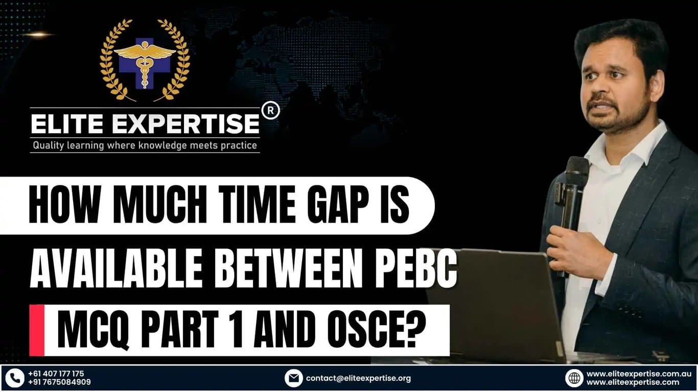 How much time gap is available between PEBC MCQ Part 1 and OSCE? 