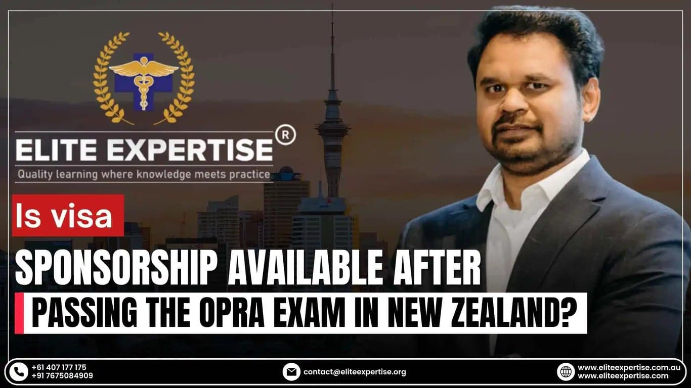 Is visa sponsorship available after passing the OPRA exam in New Zealand?