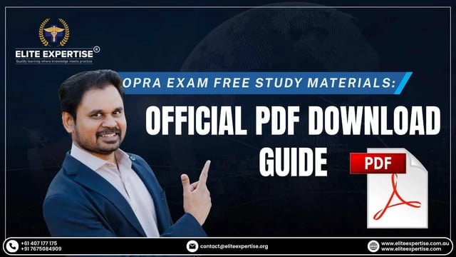 OPRA Exam Free Study Materials: Official PDF Download Guide